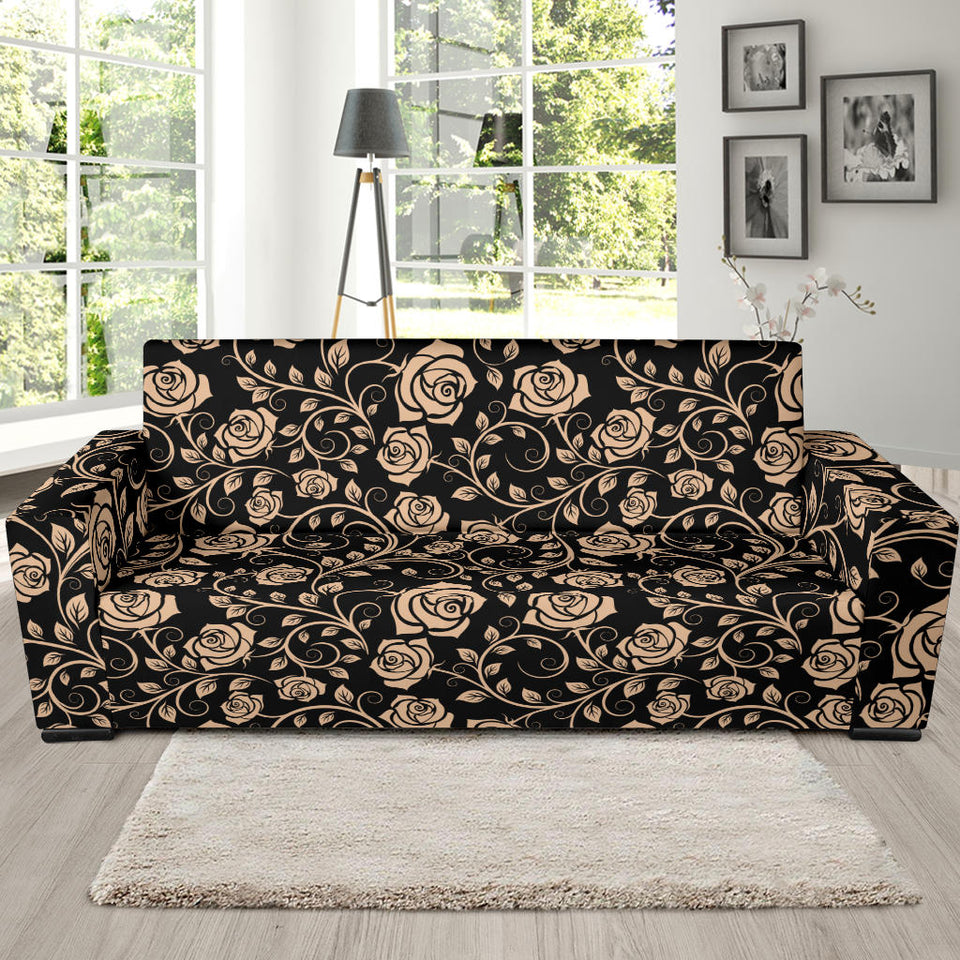 Rose Pattern Print Design 04  Sofa Slipcover