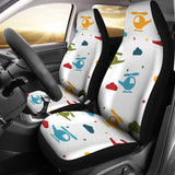 Colorful Helicopter Pattern Universal Fit Car Seat Covers
