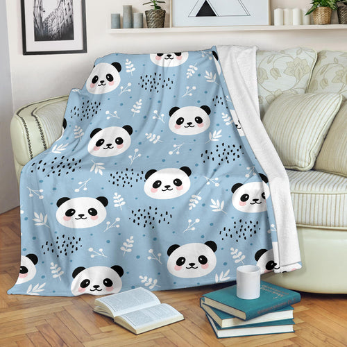 Cute Panda Pattern Premium Blanket
