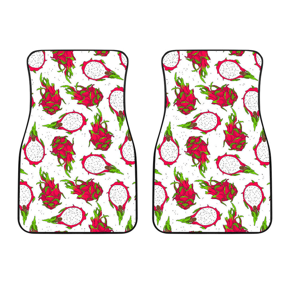 Dragon Fruits White Background Front Car Mats