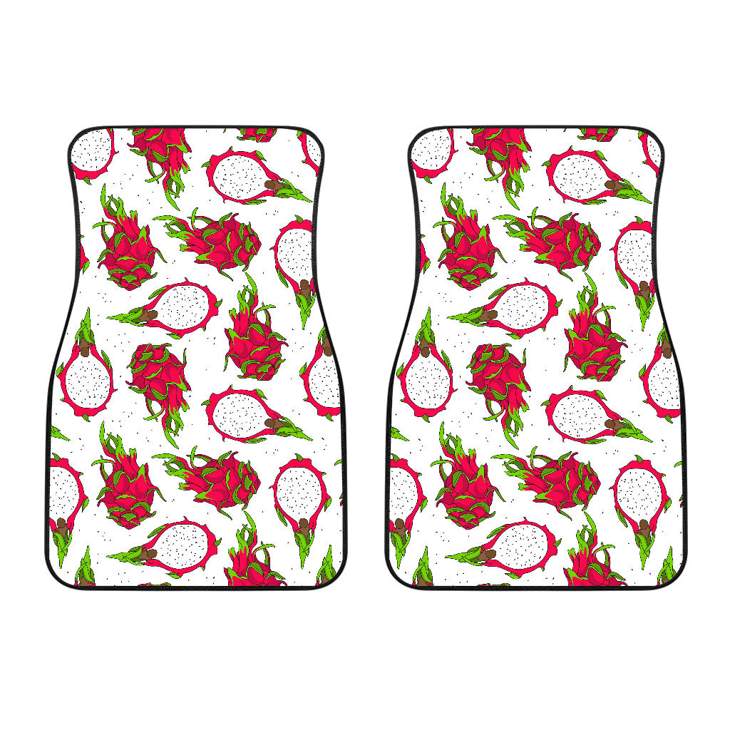 Dragon Fruits White Background Front Car Mats