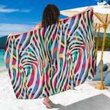 Colorful Zebra Skin Pattern Sarong