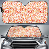 Fire Flame Watercolor Pattern Car Sun Shade