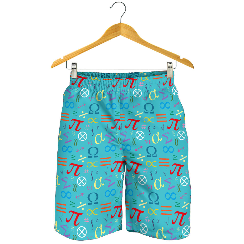 Math Pattern Print Design 02 Men Shorts