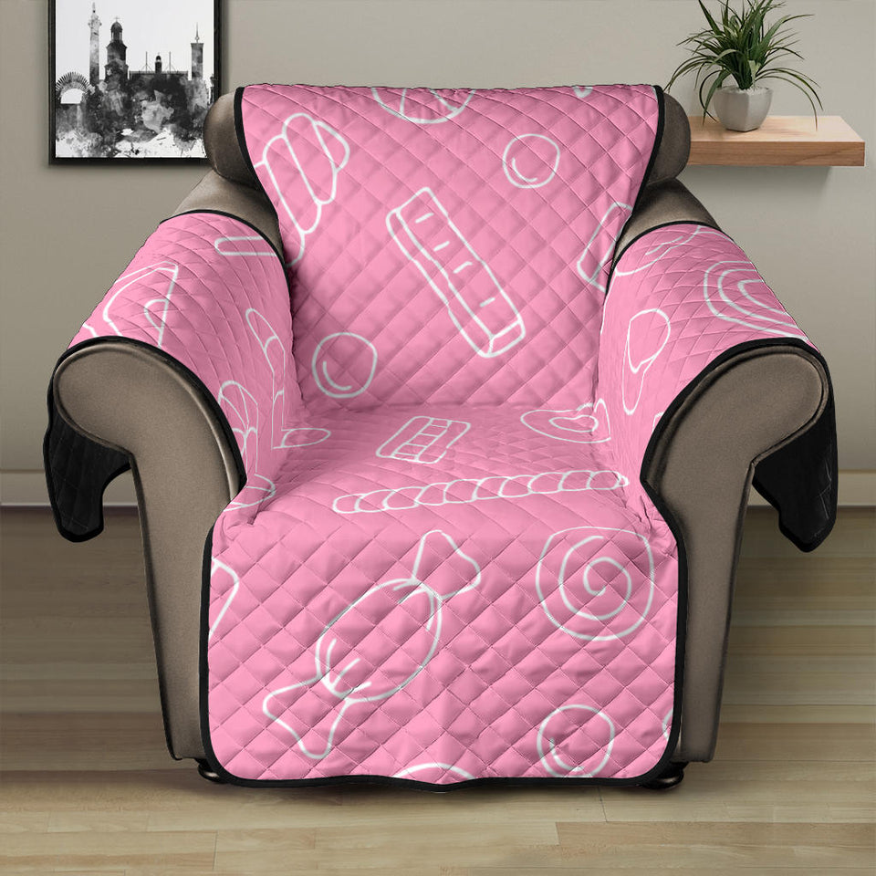 Sweet candy pink background Recliner Cover Protector
