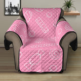 Sweet candy pink background Recliner Cover Protector
