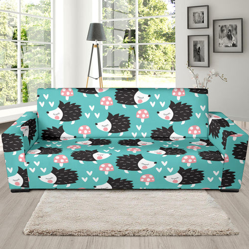 Hedgehog Pattern Print Design 03 Sofa Slipcover