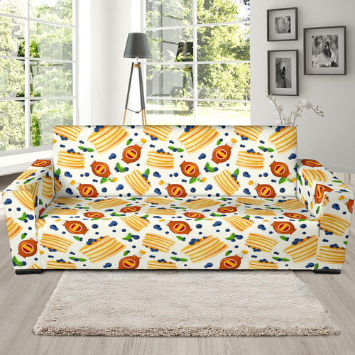 Pancake Pattern Print Design 02  Sofa Slipcover