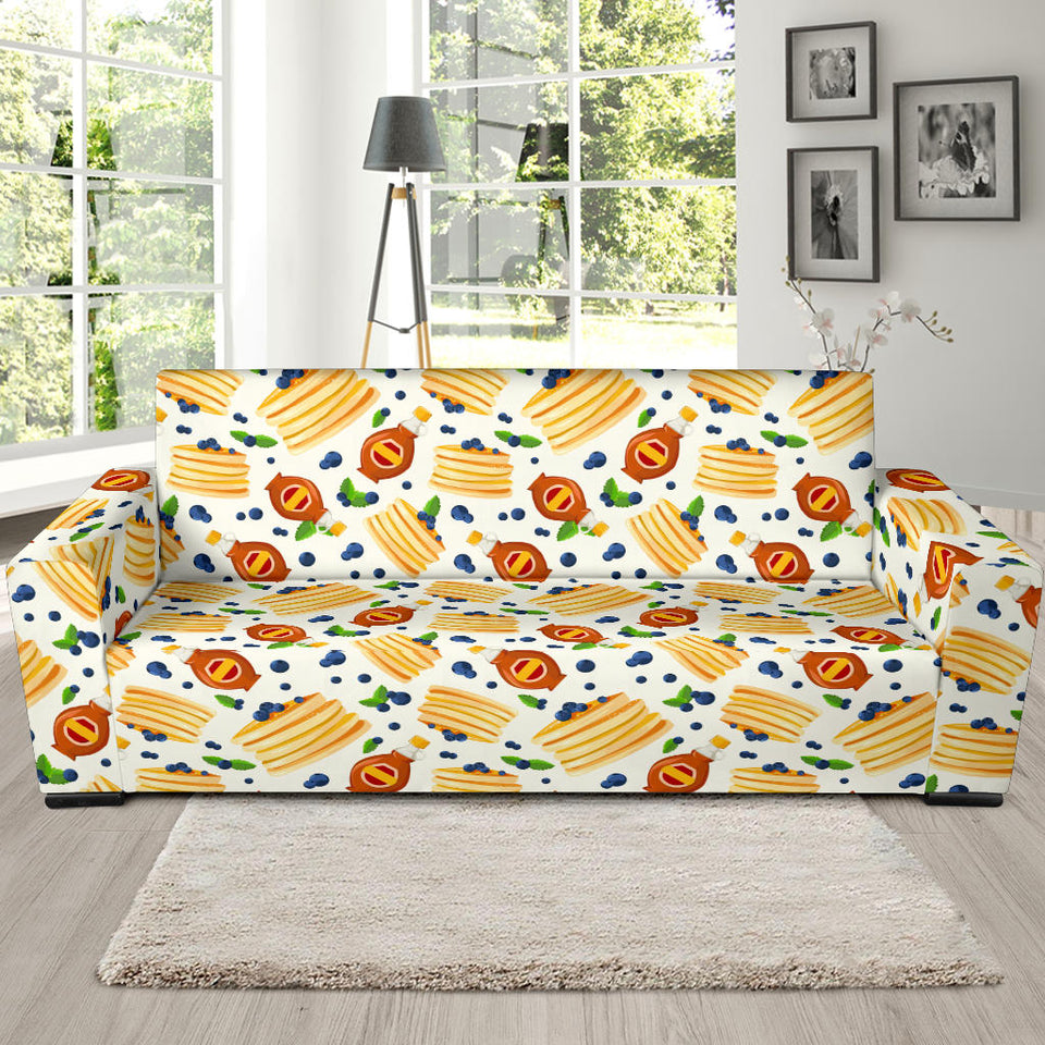 Pancake Pattern Print Design 02  Sofa Slipcover
