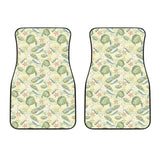 Hand Drawn Sea Turtle Fish Pattern Front Car Mats