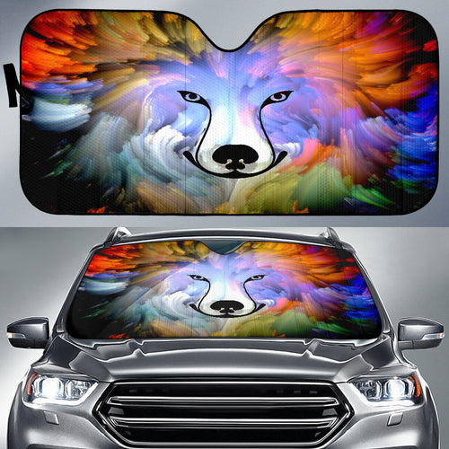 Abstract Dog Car Sun Shade Auto Sun Shade