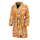 Camper Van Pattern Print Design 04 Men's Bathrobe