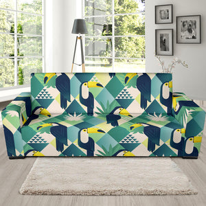 Toucan Tropical Leaves Design Pattern  Sofa Slipcover