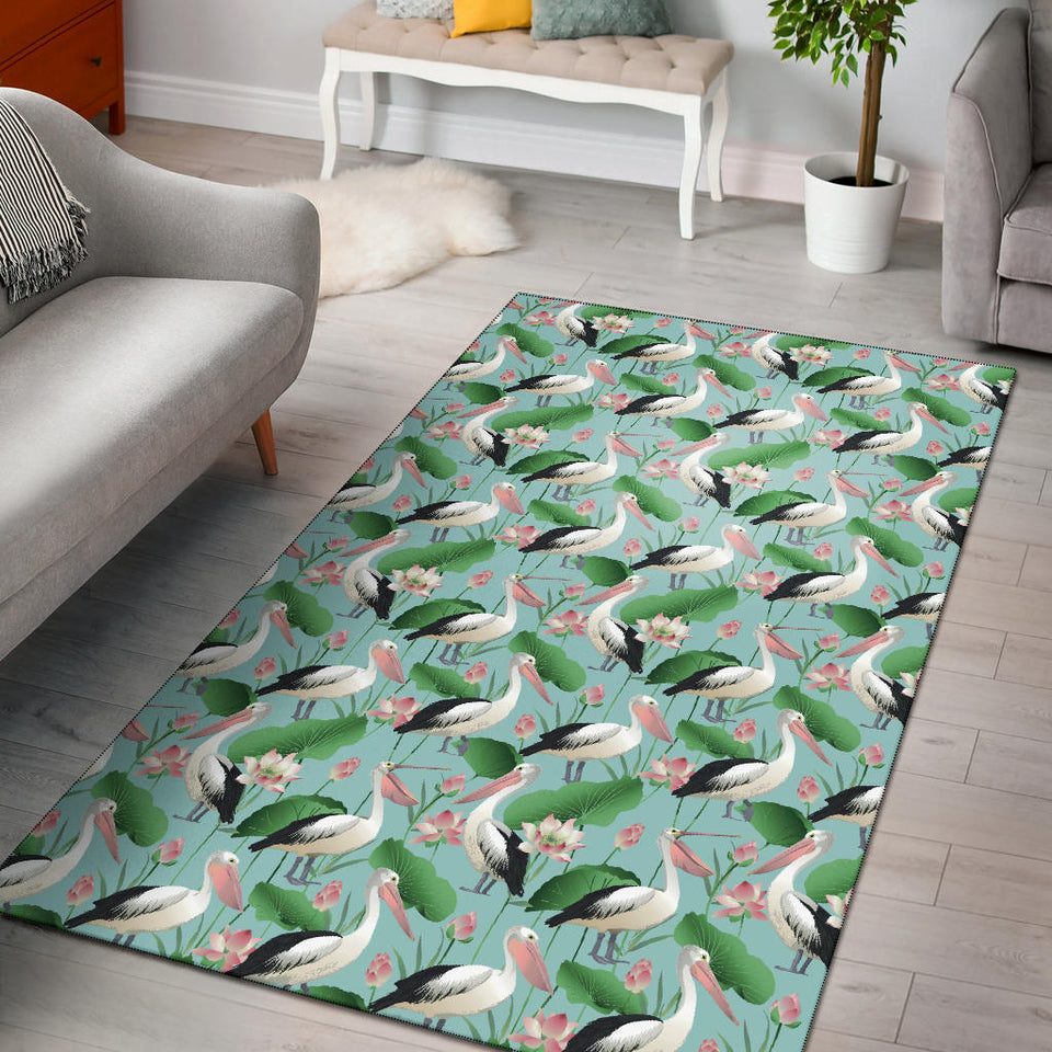 Pelican Pattern Print Design 01 Area Rug