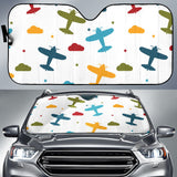 Airplane Star Cloud Colorful Car Sun Shade