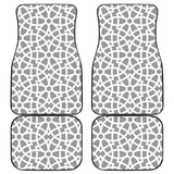 Arabic Gray Pattern Front And Back Car Mats