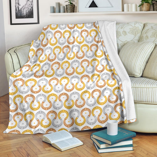 Horseshoes Pattern Print Design 03 Premium Blanket