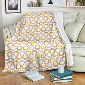 Horseshoes Pattern Print Design 03 Premium Blanket