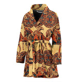 Camel Polynesian Tribal Design Pattern Women'S Bathrobe