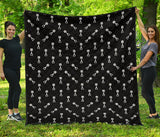 Engine Piston Black Theme Pattern Print Design 03 Premium Quilt