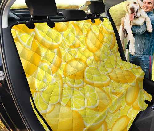 Lemon Pattern Dog Car Seat Covers