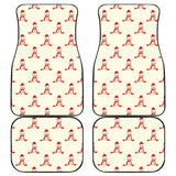 Golden Retriever Pattern Print Design 01 Front and Back Car Mats