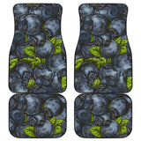 Blueberry Pattern Front And Back Car Mats