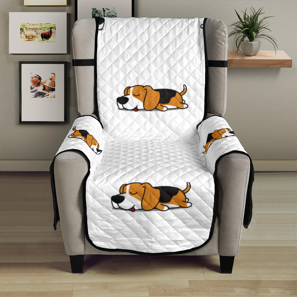 Cute beagle dog sleeping pattern Chair Cover Protector