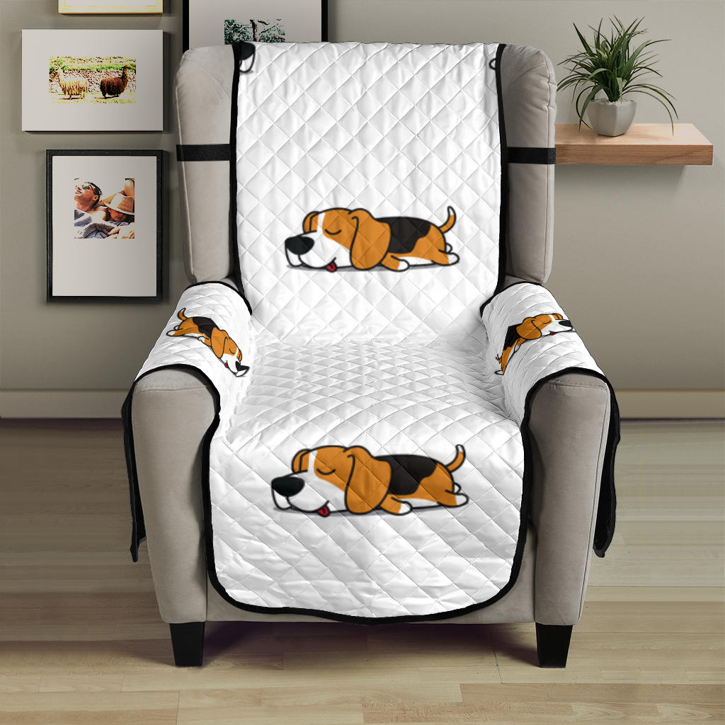 Cute beagle dog sleeping pattern Chair Cover Protector