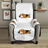 Cute beagle dog sleeping pattern Chair Cover Protector