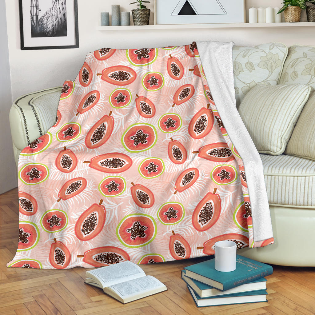 Papaya Leaves Pattern Premium Blanket