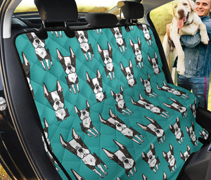 Hand Drawn Boston Terrier Dog Pattern Dog Car Seat Covers