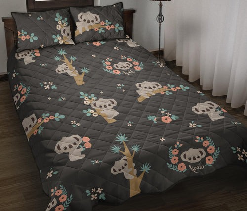 Cute koala pattern Quilt Bed Set