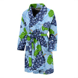 Watercolor Grape Pattern Men'S Bathrobe
