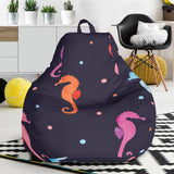 Watercolor Colorful Seahorse Pattern Bean Bag Cover