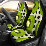 Kiwi Black Dot Background Universal Fit Car Seat Covers