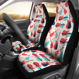 Red Blue Guitar Pattern Universal Fit Car Seat Covers
