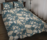 Shell Polynesian Tribal design pattern Quilt Bed Set