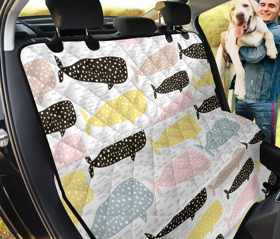 Whale Dot Pattern Dog Car Seat Covers