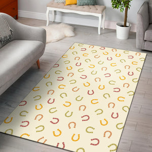 Horseshoes Pattern Print Design 02 Area Rug