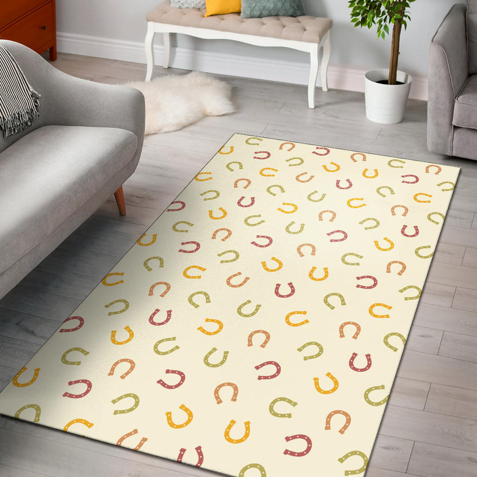 Horseshoes Pattern Print Design 02 Area Rug