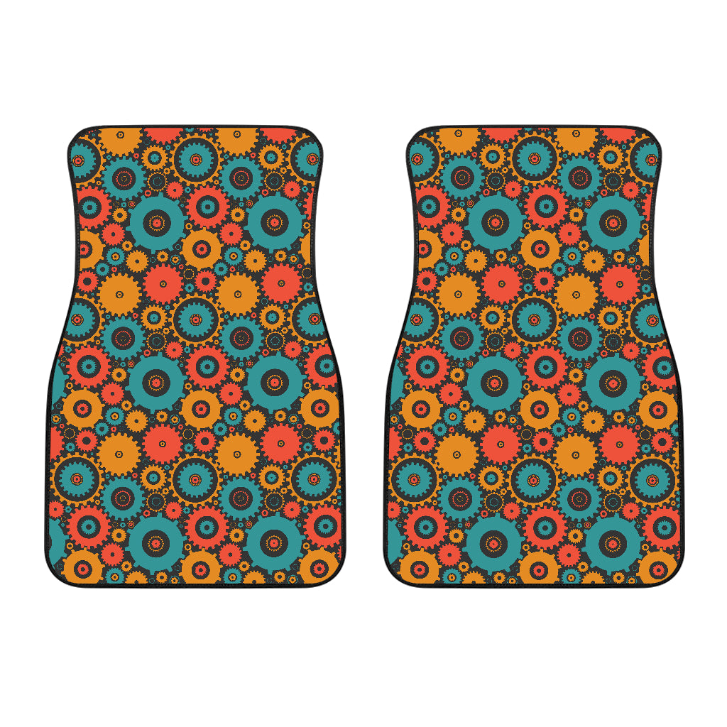 Gear Pattern Print Design 01 Front Car Mats