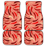 Beautiful Chili Peppers Pattern Front And Back Car Mats