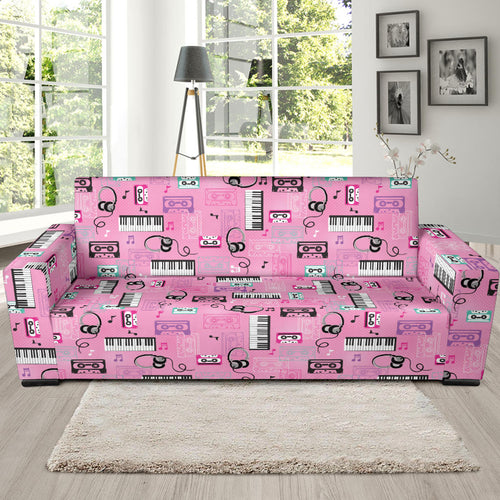 Piano Pattern Print Design 01  Sofa Slipcover