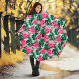Watermelons Tropical Palm Leaves Pattern Umbrella