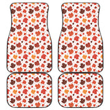 Colorful Maple Leaf Pattern Front And Back Car Mats