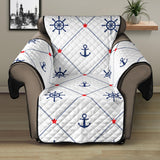 Anchor rudder nautical design pattern Recliner Cover Protector