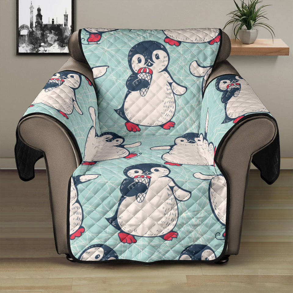 Cute Penguin pattern Recliner Cover Protector