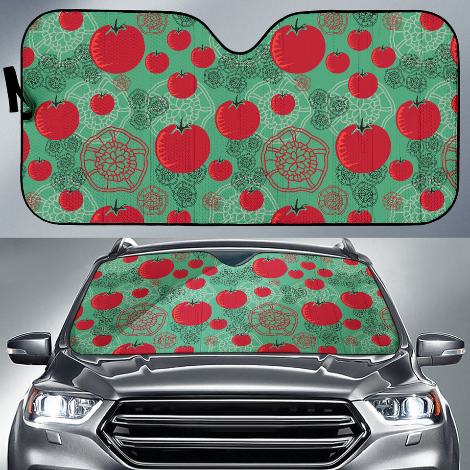 Tomato Design Pattern Car Sun Shade