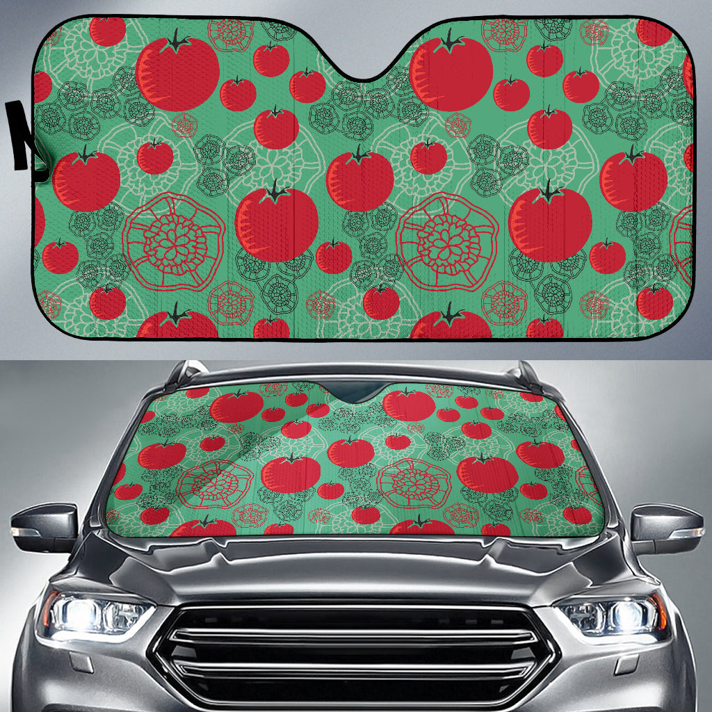Tomato Design Pattern Car Sun Shade